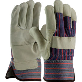 PIP Top Grain Cowhide Leather Palm Gloves, Economy Grade, Reinforced Palm