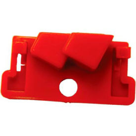 Single Pole Circuit Breaker Lockout w/ Recessed Hole, Fits Double Or Triple Breakers, Red