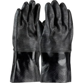 Neoprene Coated Gloves, Etched Rough Finish, Brushed Interlock, 12"L, L