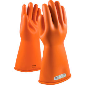 14"L, Unlined, Smooth Finish, Beaded, Orange, Class 1, Size 9