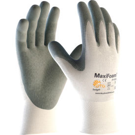MaxiFoam Foam Nitrile Coated Gloves, Gray, 12 Pairs, M