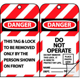 Jumbo Self-Laminating Lockout Tags - Danger Do Not Operate