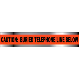 Detectable Underground Warning Tape - Caution Buried Telephone Line Below - 3"W