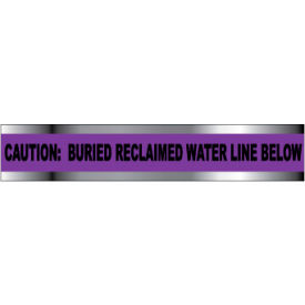 Detectable Underground Warning Tape - Caution Buried Reclaimed Water Line - 2"W