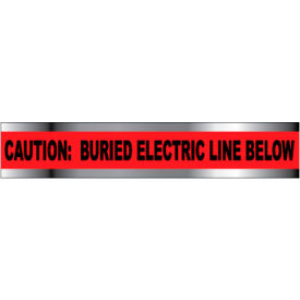 Detectable Underground Warning Tape - Caution Buried Electric Line Below - 2"W
