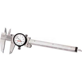 0-6" Dial Caliper With White Dial On Black Case