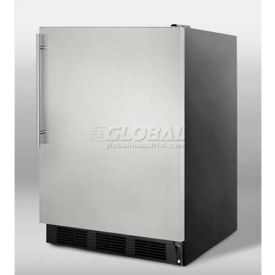 Built-In Undercounter All-Refrigerator, Black, Stainless Steel Door Frame