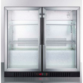 Summit-Counter Height Beverage Merchandiser, Two Glass Swing Doors