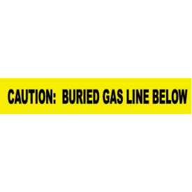 Non-Detectable Underground Warning Tape - Caution Buried Gas Line Below - 3"W