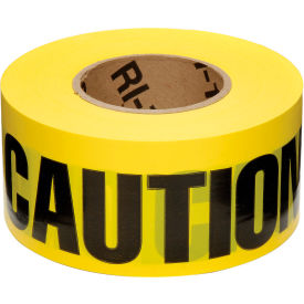 Barricade Tape, 3" x 3000', Yellow, Caution