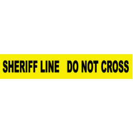 3"W x 1000'L Yellow Barricade Tape, "Sheriff Line Do Not Cross"