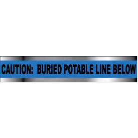 Detectable Underground Warning Tape - Caution Buried Potable Line Below - 2"W