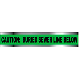 Detectable Underground Warning Tape - Caution Buried Sewer Line Below - 3"W