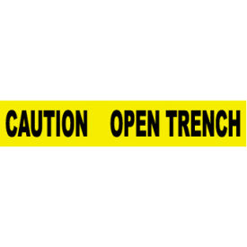 3"W x 1000'L Yellow Barricade Tape, "Caution Open Trench"