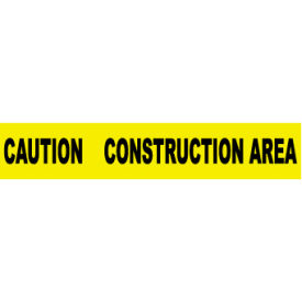 3"W x 1000'L Yellow Barricade Tape, "Caution Construction Area"