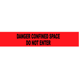 3"W x 1000'L Red Barricade Tape, "Danger Confined Space Do Not Enter"
