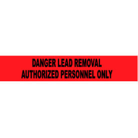 3"W x 1000'L Red Barricade Tape, " Danger Lead Removal Authorized Personnel Only"