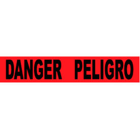 3"W x 1000'L Red Barricade Tape, "Danger Peligro"