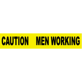 3"W x 1000'L Yellow Barricade Tape, "Caution Men Working"