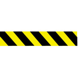 3''W x 200'L Yellow and Black Stripe Barricade Tape