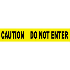 Barricade Tape, 3" x 1000', Yellow, Caution Do Not Enter