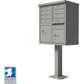 Vital Cluster Box Unit, 8 Mailboxes, 2 Parcel Lockers, Postal Grey
