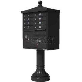 Vital Cluster Box Unit w/Vogue Traditional Accessories, 8 Unit & 2 Parcel Lockers, Dark Bronze