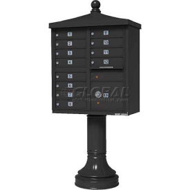 Vital Cluster Box Unit w/Vogue Traditional Accessories, 12 Unit & 1 Parcel Locker, Dark Bronze