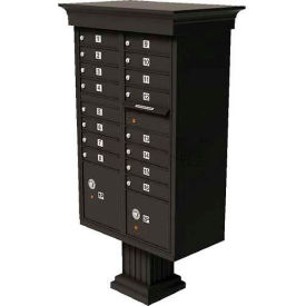 16 Unit & 2 Parcel Lockers, Dark Bronze