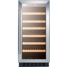 Summit-15"W Wine Cellar For Built-In Or Freestanding Use, Digital Controls, LED Light