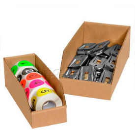 4" x 18" x 4-1/2" Kraft Corrugated Open Top Bin Boxes