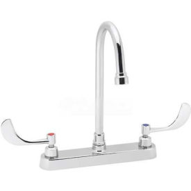 Commander SC-5724-E Gooseneck Deck Faucet, 4" Handles, ADA Compliant, Chrome