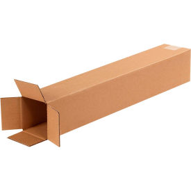 Tall Cardboard Corrugated Boxes, 4"L x 4"W x 24"H, Kraft