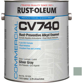 Commercial DTM Alkyd Enamel Maintenance Paint, Silver Gray - 621956