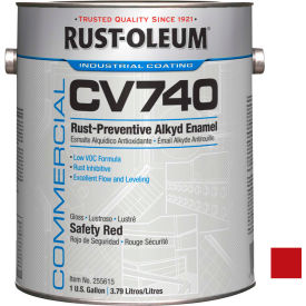 Commercial DTM Alkyd Enamel Maintenance Paint, Safety Red Gal Can