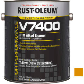 V7400 Series <340 VOC DTM Alkyd Enamel, Yellow (New Catpillr) Gallon Can - 245489