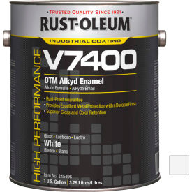 V7400 DTM Alkyd Enamel, High Gloss White Gallon Can - 245406