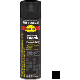 High Performance Rust Prevent Enamel Aerosol, Semi-Gloss Black, 15 oz.