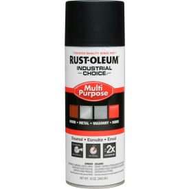 General Purpose Enamel Aerosol, Semi-Flat Black, 12 oz.