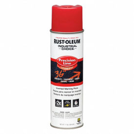 M1600 Solvent-Based Precision-Line Inverted Marking Paint Aerosol, Safety Red