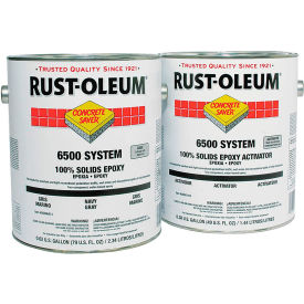 6500 System <100 VOC 100% Solids Epoxy Floor Coating, Silver Gray Gallon Can - S6582413