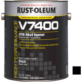 V7400 Series <340 VOC DTM Alkyd Enamel, High Gloss Black Gallon Can