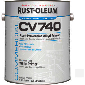 Comm Cv740 <100 VOC DTM Alkyd Enamel RustPrev MaintPaint, Flat WH Primer Gal Can