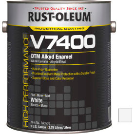 V7400 Series <340 VOC DTM Alkyd Enamel, Flat White Gallon Can