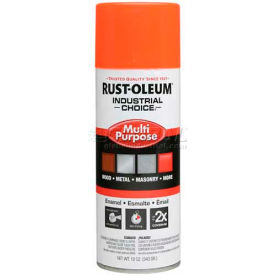 Rust-Oleum Industrial Purpose Enamel Aerosol, Fluorescent Orange, 12 oz.
