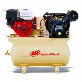 13 HP Stationary Gas Compressor, 30 Gal, 175 PSI, 25 CFM, Honda, Electric/Recoil
