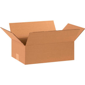 Flat Corrugated Boxes, 15"L x 10"W x 5"H, Kraft