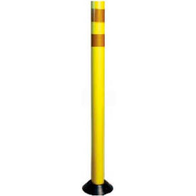36" Round Traffic Channelizer Post, Yellow