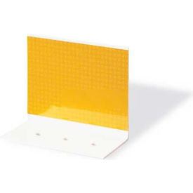 Plastic Concrete Barrier Mount Reflector, 3" X 4", 2-Sided, Yellow