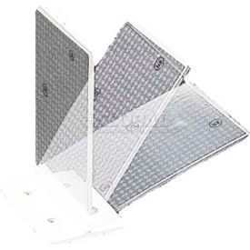 Plastic Concrete Barrier Mount Reflector, 3" X 4", Flex Hinge, 1-Sided, White